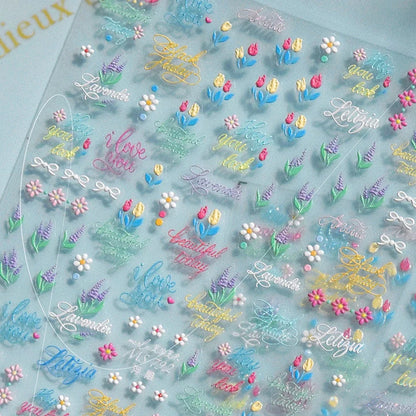 5D Glitter Nail Stickers