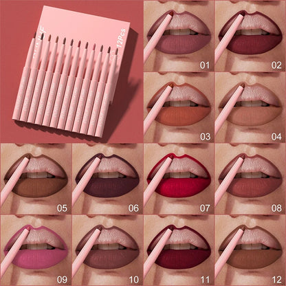 12 Color Lip Pencils