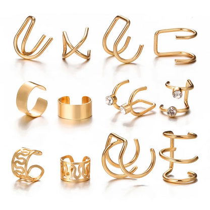 Gold Silver Leaf Earrings