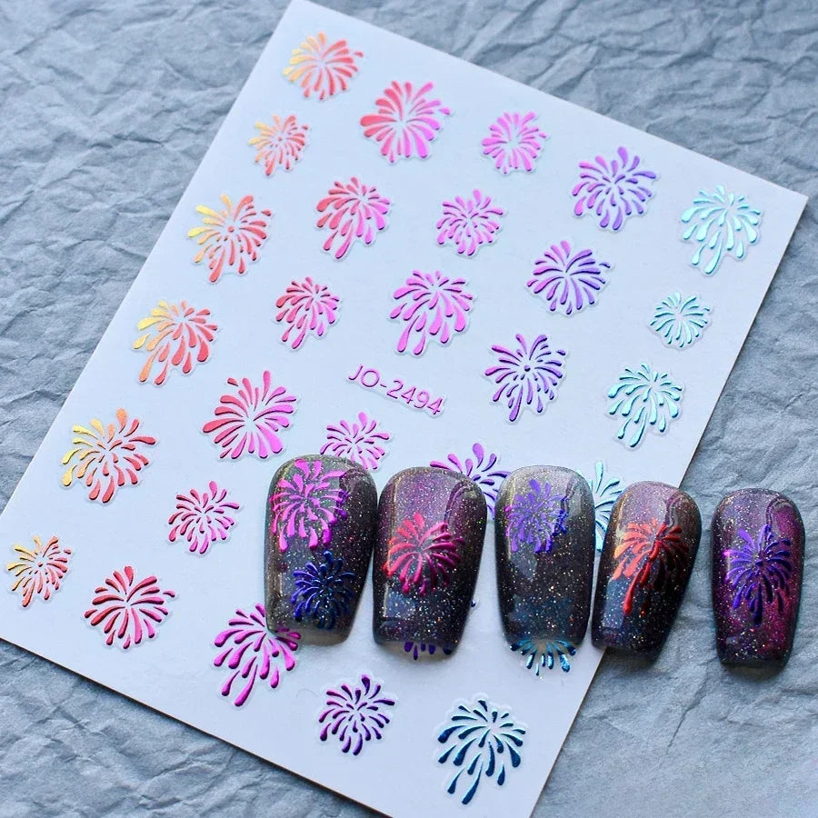 5D Glitter Nail Stickers