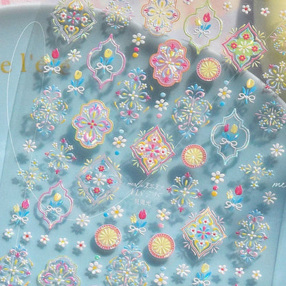 5D Glitter Nail Stickers
